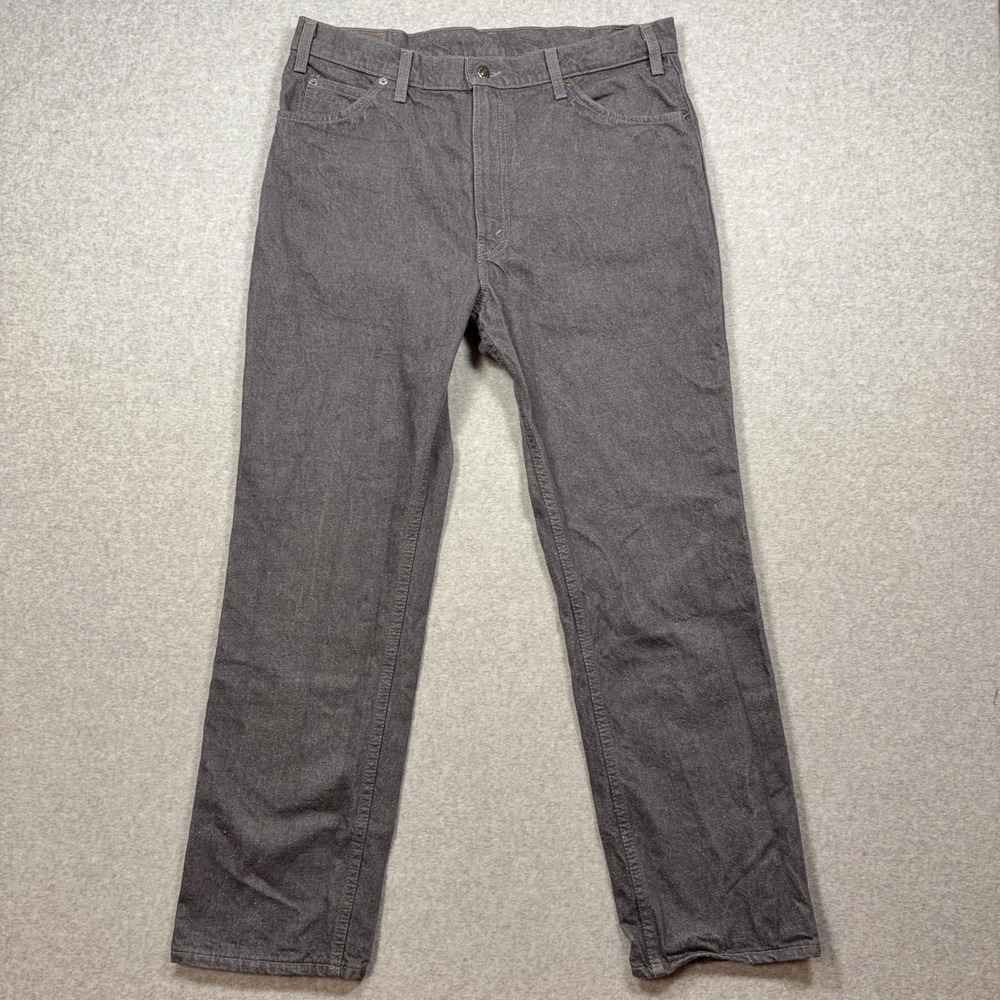 Vintage Levis 549 Jeans Mens 38x31 Gray Charcoal Straight Leg Denim Made USA 90s